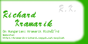 richard kramarik business card